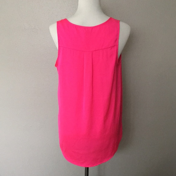 Bright Pink Button Down Tank - Picture 3 of 4